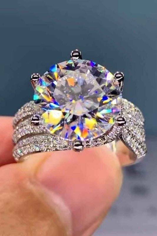 3 Carat Moissanite Three-Layer Ring