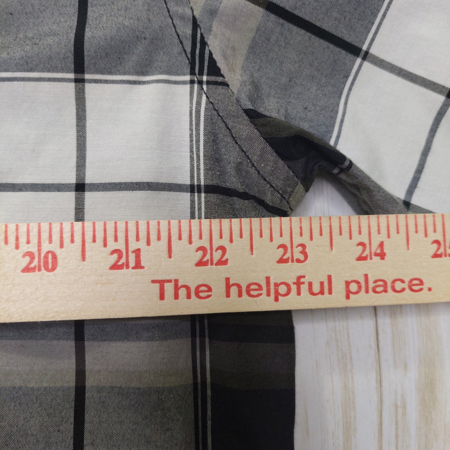 Reclaim Athletic Fit Men's Shirt Button Up~ Long Sleeve~Gray Plaid~Size XL