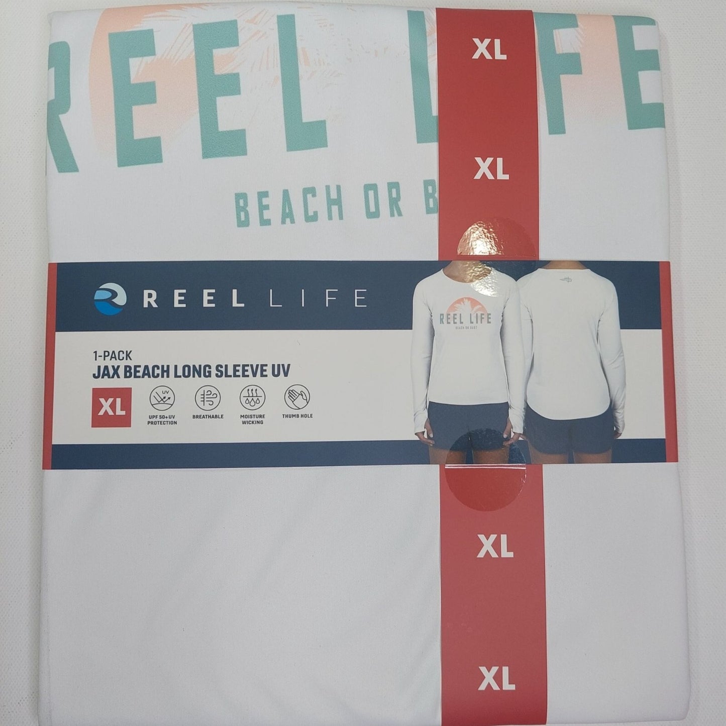 Reel Life Women's Jax Beach Long Sleeve UV Shirt XL W/ Thumbholes