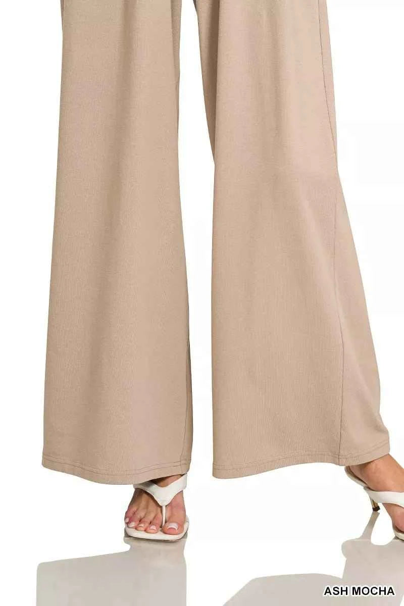 Ash Mocha Tube Top Jumpsuit with Drawstring Waist by Zenana