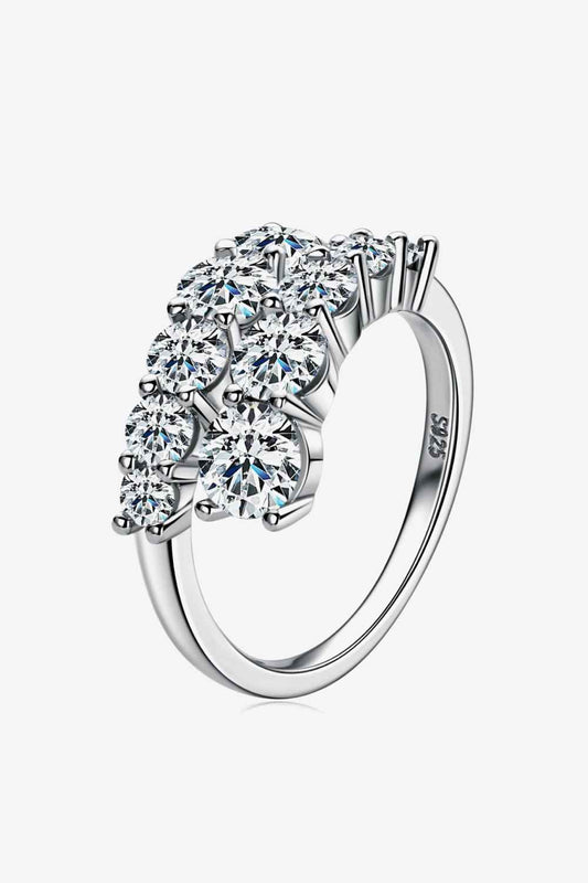 Moissanite 925 Sterling Silver Ring 18K Gold Plated