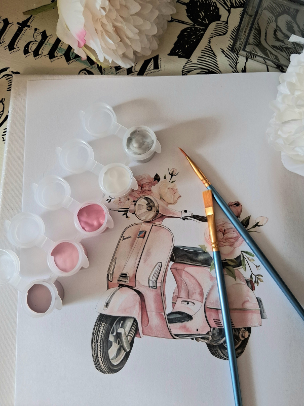Pink Scooter DIY Painting Art Kit
