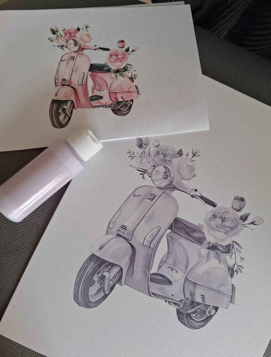 Pink Scooter DIY Painting Art Kit