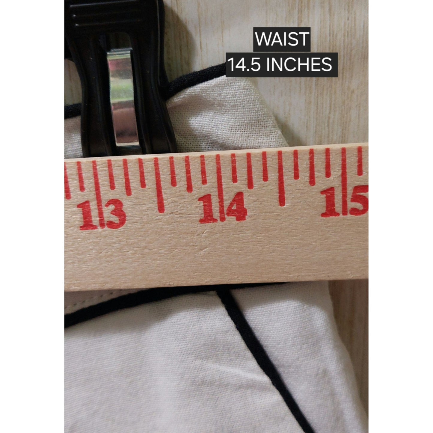 Commense Womens White & Black Trim 100% Cotton Shirt + Shorts Set Size Med.