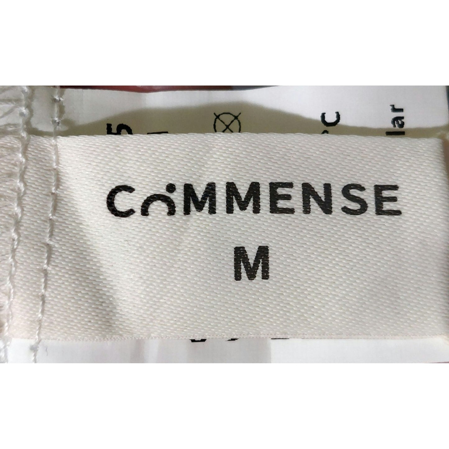 Commense Womens White & Black Trim 100% Cotton Shirt + Shorts Set Size Med.