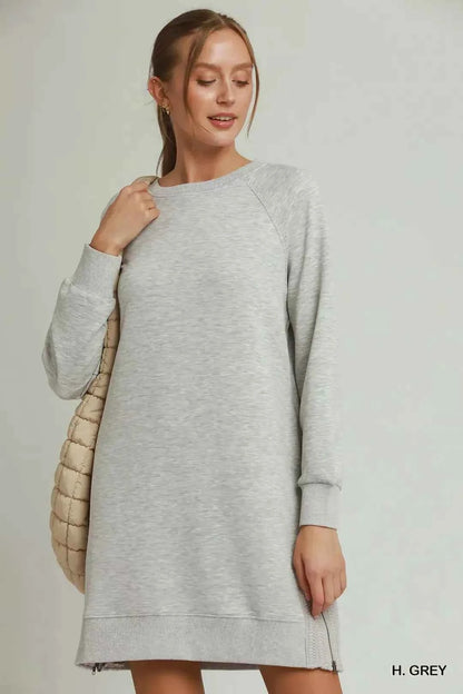 Umgee Side Crochet Zipper Detailed Dress