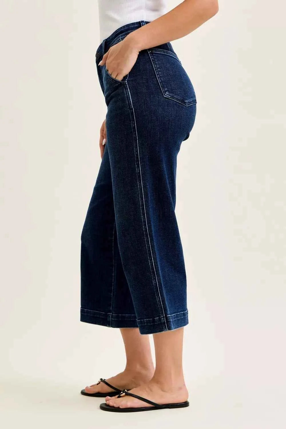 Judy Blue High Waist Ankle Wide Jeans