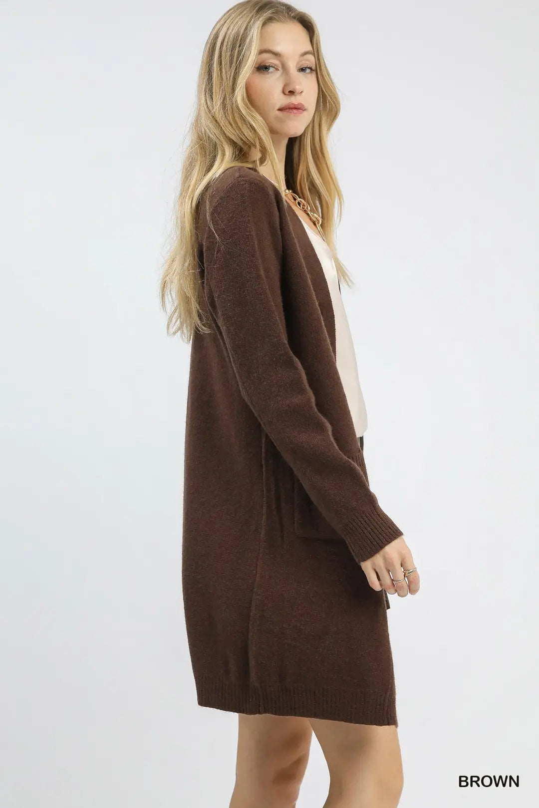 Umgee Button-Down Cardigan Dress Sweater