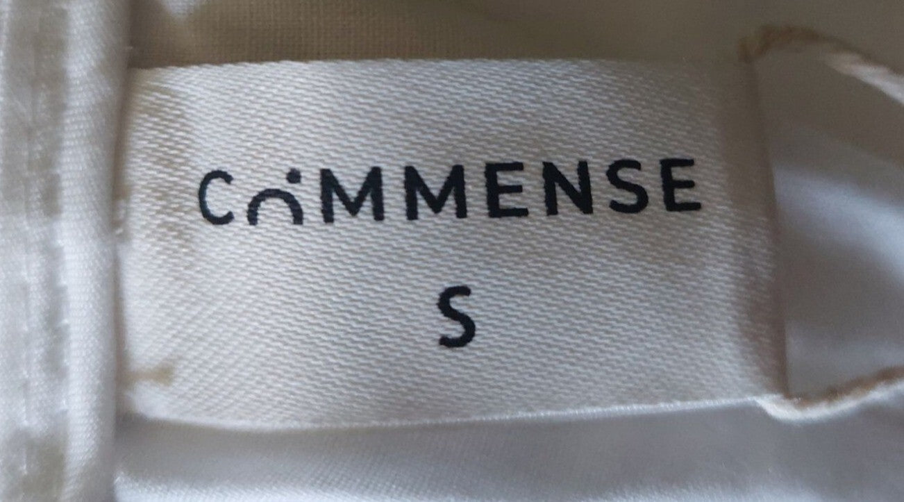 NWT Commense Womens White Linen-Blend Wide Leg Pants Small~Pockets~Spring~Summer