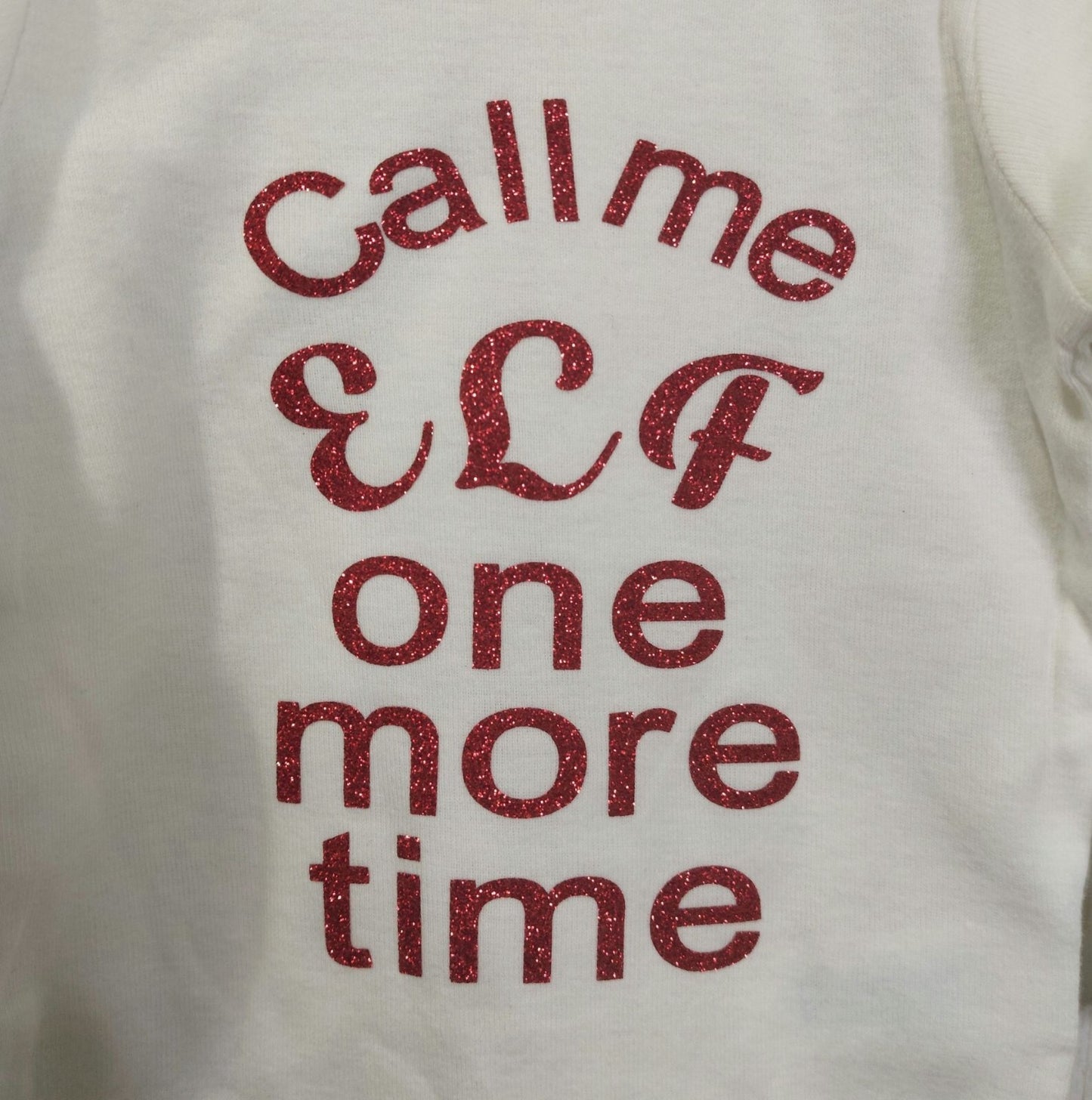 New White Baby Long Sleeve Sleeper/Bodysuit/One Piece  0-3 Months Christmas Elf