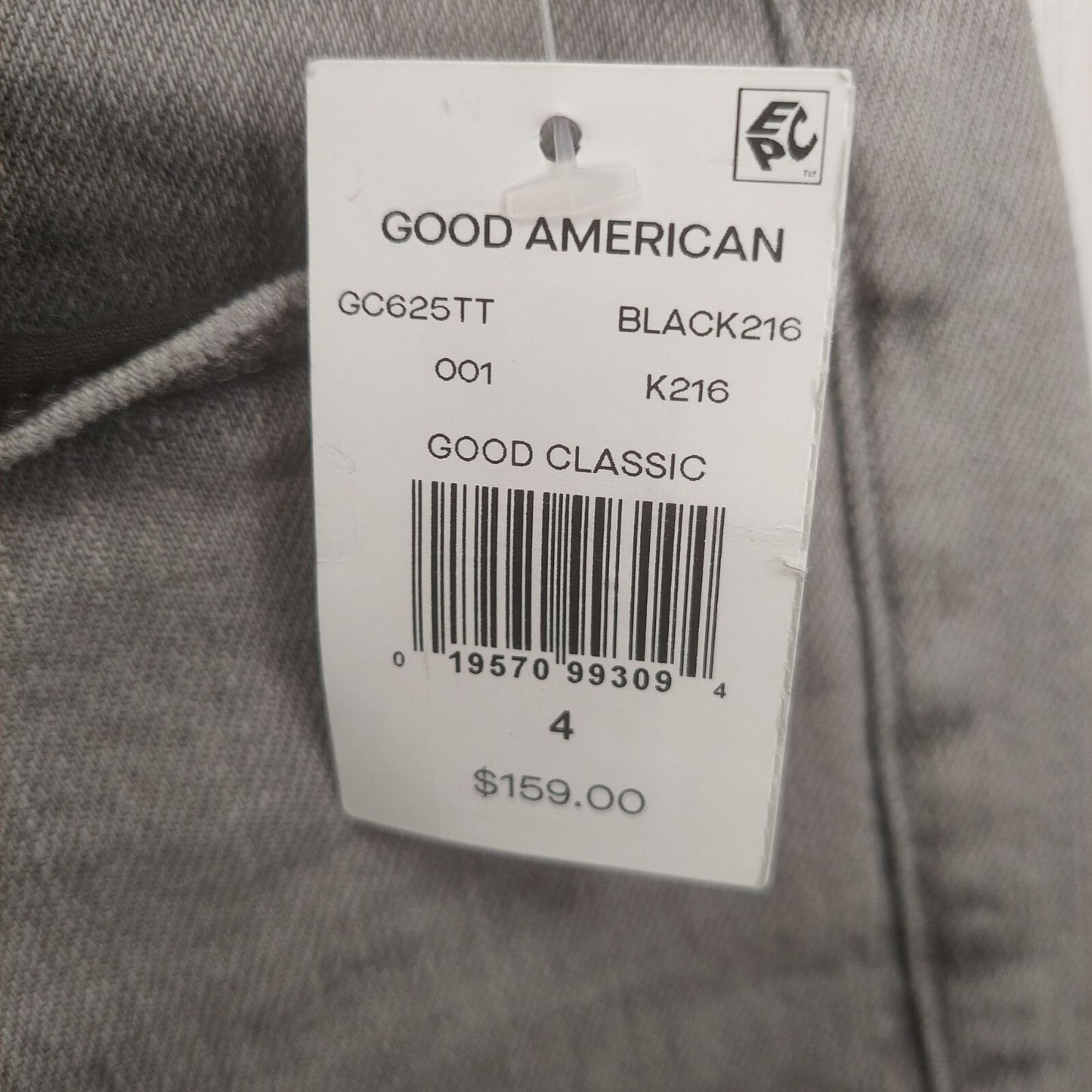 Good American Good Classic Women's Jean's Size 4/27 Gray