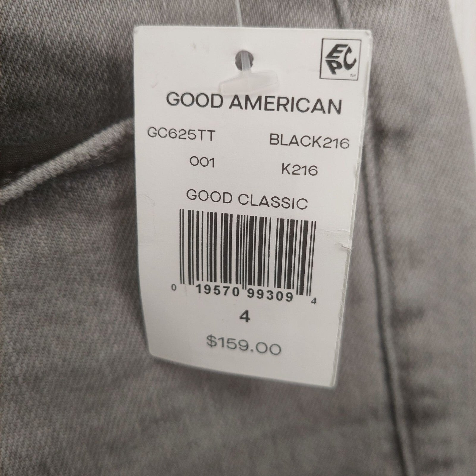 Good American Good Classic Women's Jean's Size 4/27 Gray