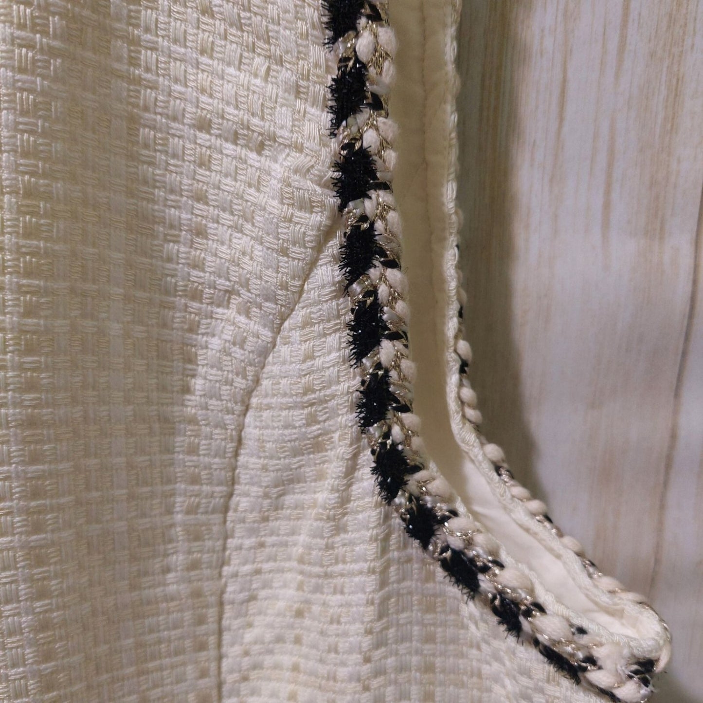 NWT Commense Womens Tweed Sleeveless Dress With Pockets~Metallic Thread Medium