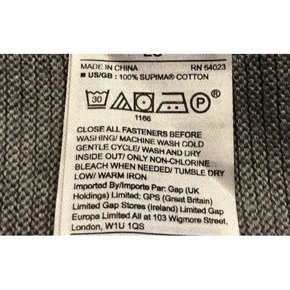 Banana Republic Men's Tipped Supima Cotton Button Cardigan Large Med Grey Pocket