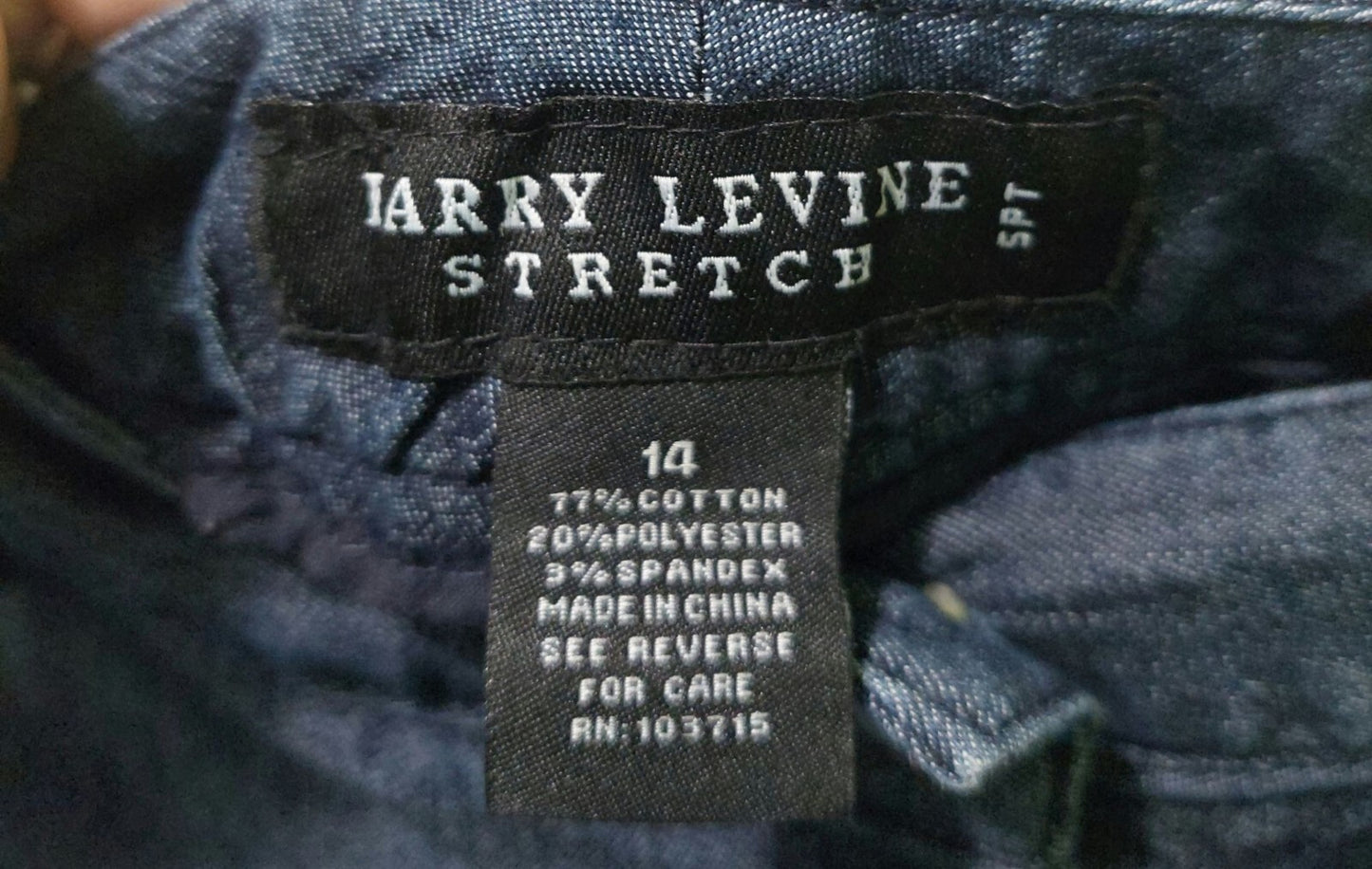 Harry Levine Stretch Womens Denim Capri Pants Size 14
