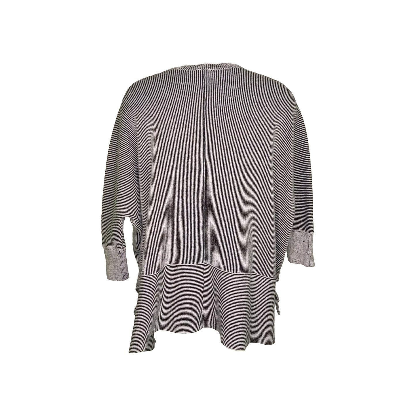 Cabi Women's Zip Cardigan/Top Black/White 3/4 Sleeve Side Ties Size Small