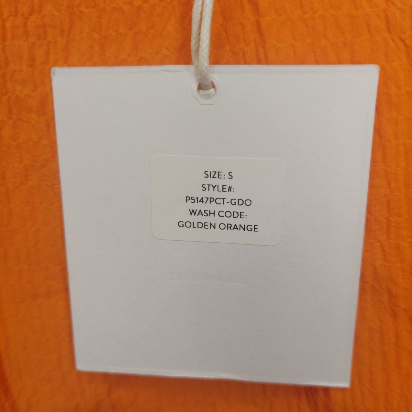 Pistola Womens Golden Orange Sleeveless Crop Top~Side Ties~Textured Fabric~Small