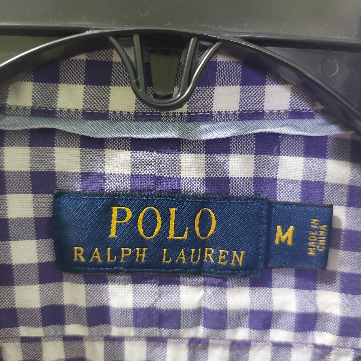 Polo Ralph Lauren Men's Purple Gingham Long-Sleeve Button-Up Shirt Medium