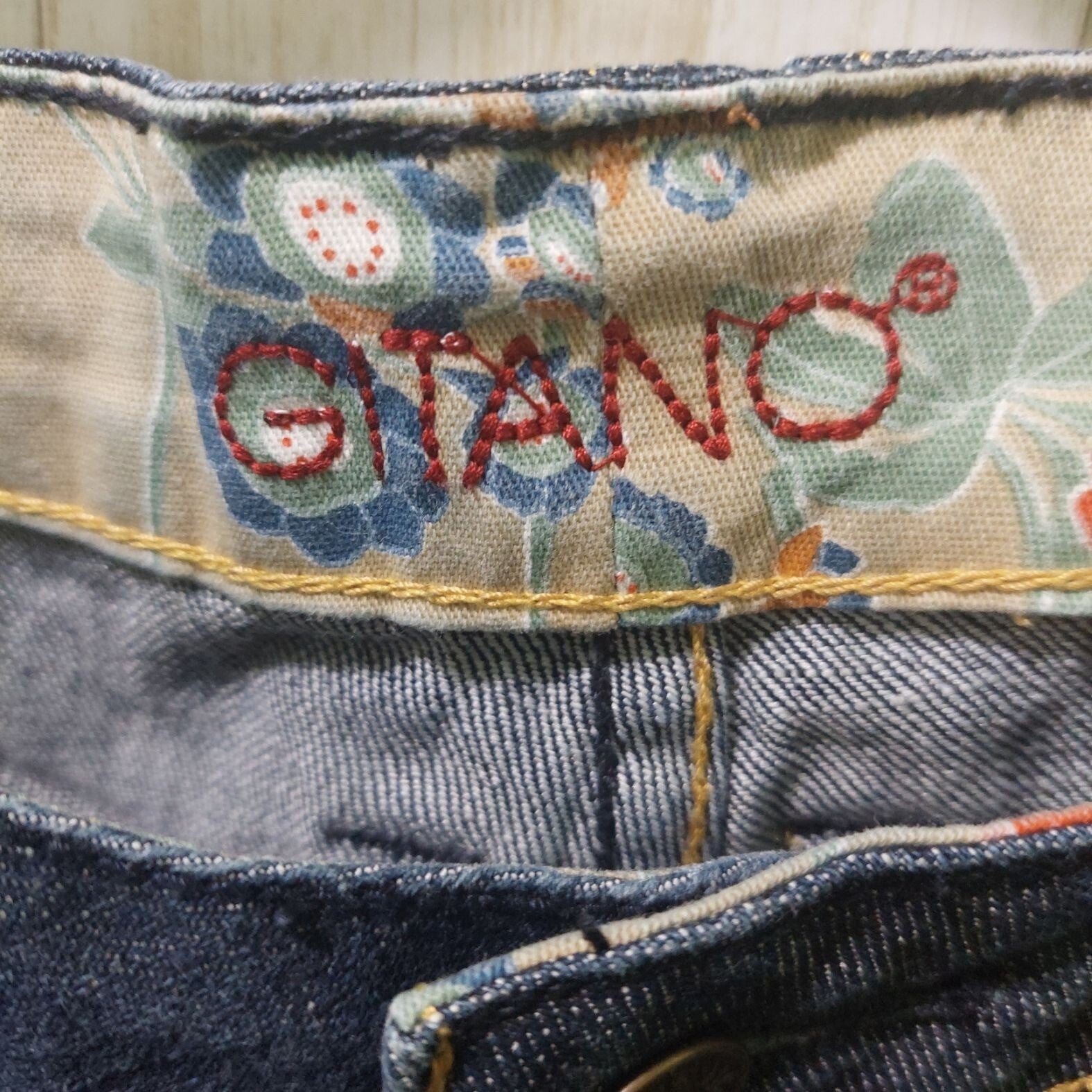 NWOT Vintage Gitano Womens Petite Flare Denim Jeans 14P~Stretch~Faded