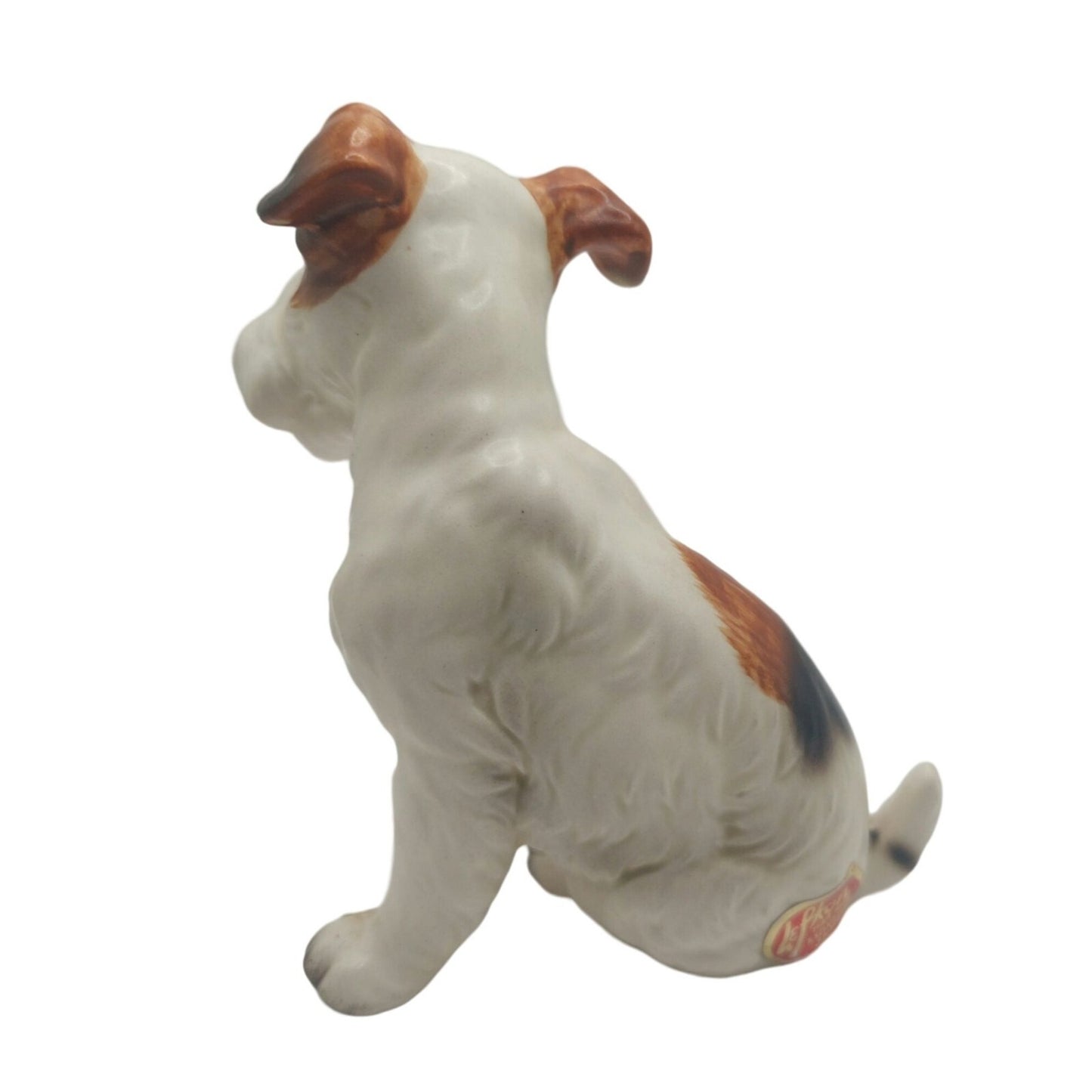 Vintage Lefton Japan Hand-Painted Ceramic Jack Russell Dog Figurine 4 inches