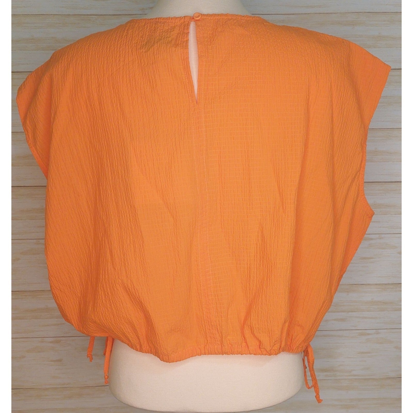 Pistola Women's Sleeveless Top Size Large Golden Orange Cotton Blend Casual Chic