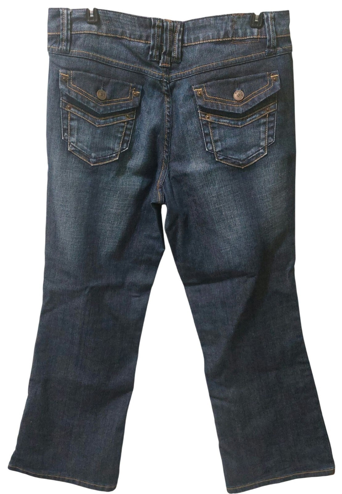 NWOT Vintage Gitano Womens Petite Flare Denim Jeans 14P~Stretch~Faded