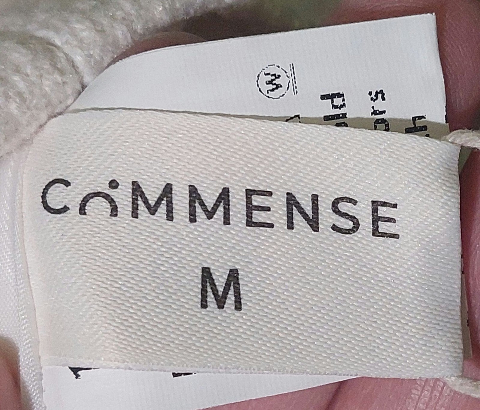 NWT Commense Women's Medium White Textured Blazer Gold Buttons~Shoulder Pads