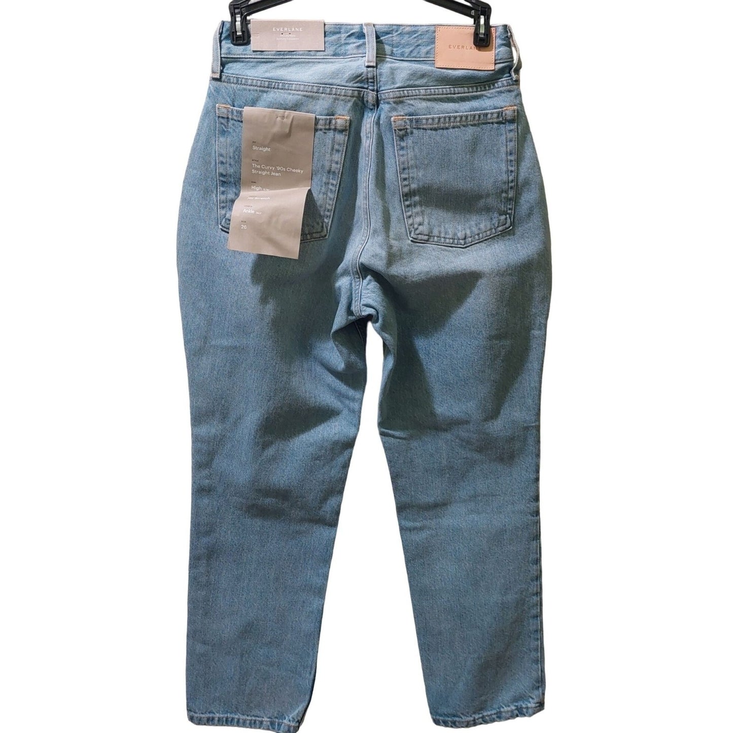 Everlane Women's Curvy 90s Cheeky Straight Jean Vintage Sunbleached Blue Size 26
