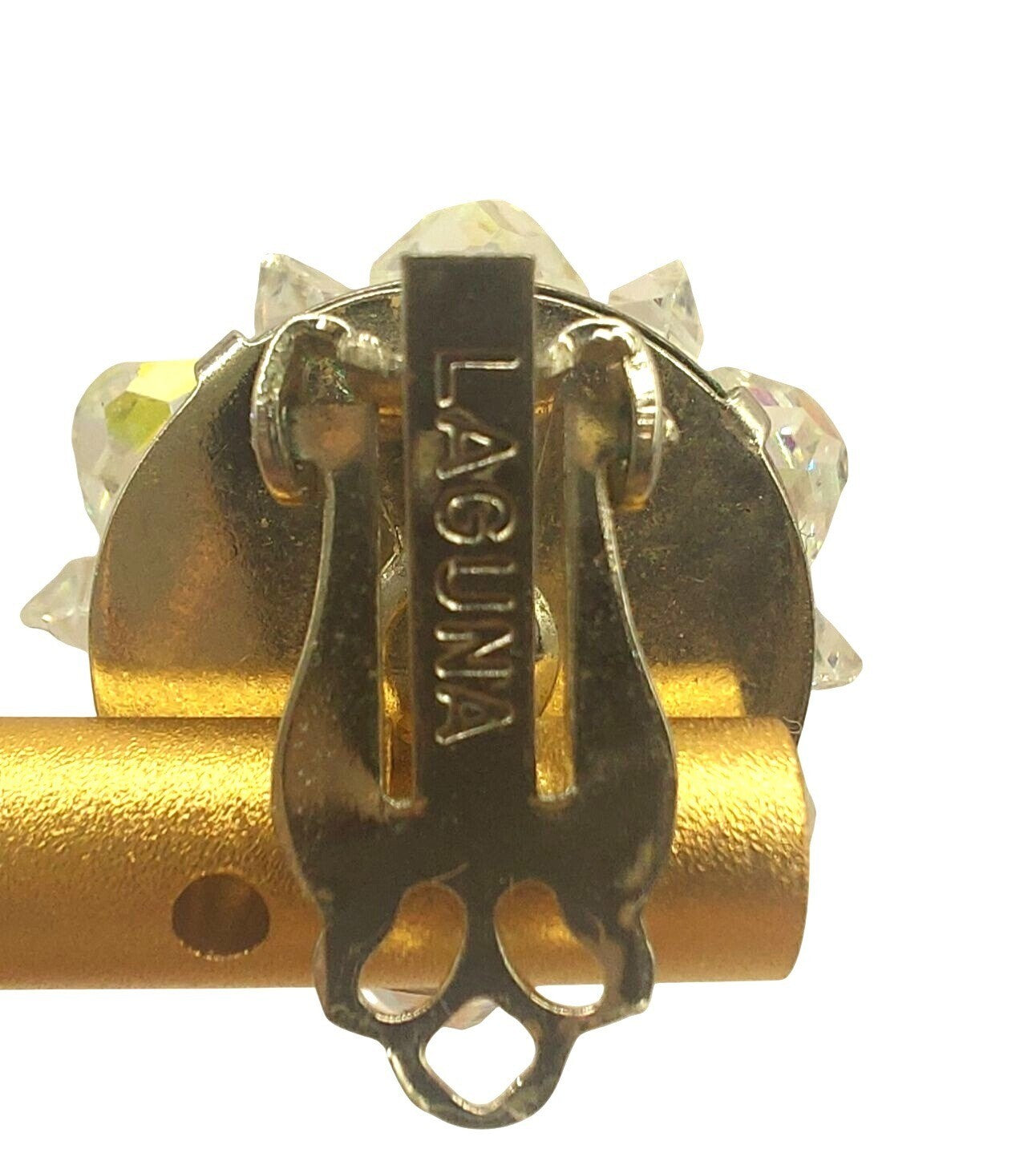 Vintage Laguna Crystal Cluster Clip-On Earrings