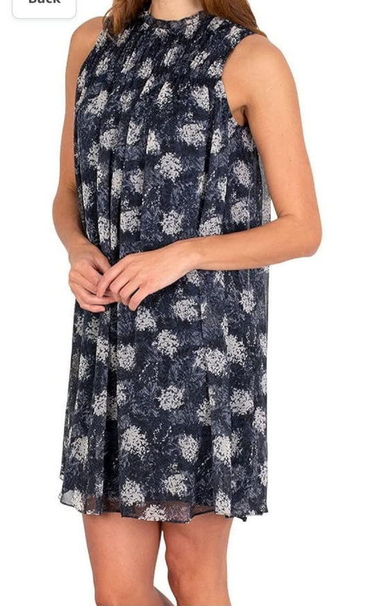 Joie Baltic Floral Print Sleeveless Mini Dress - Blue White - Size Medium NWOT 