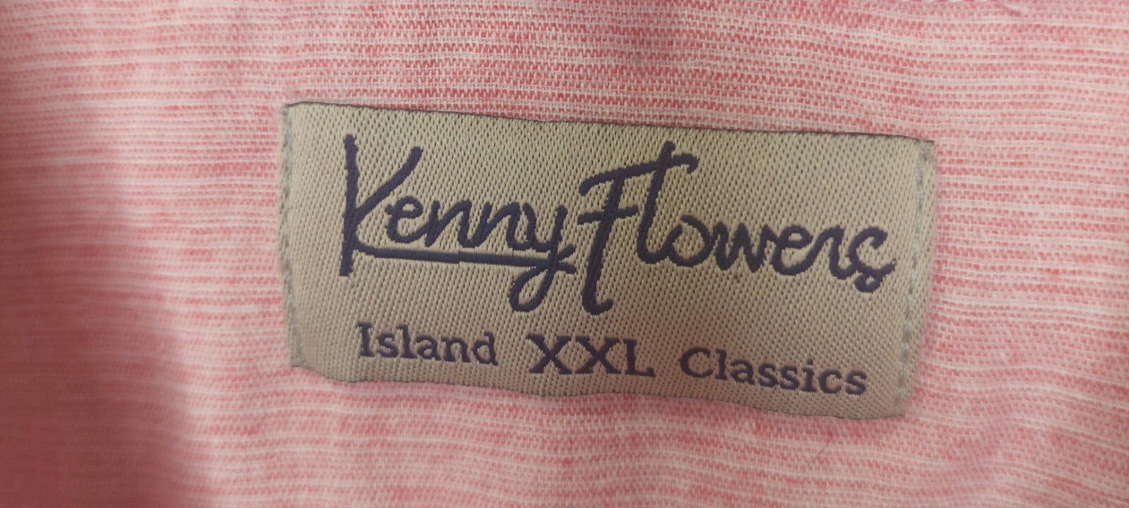 Kenny Flowers Men's Shirt Rose Blusher 100% Linen Long Sleeve Pink Size XXL 