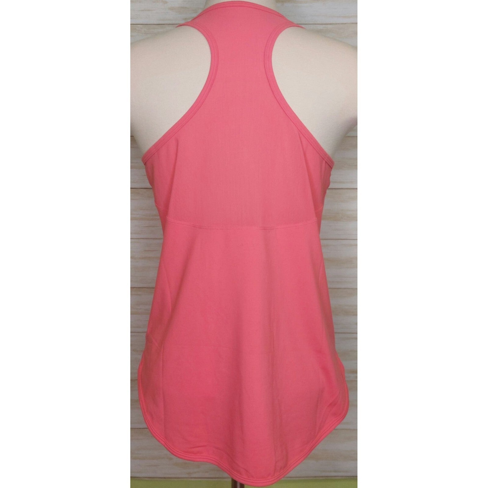 Calme By Johnny Was Womens Effect Draped Racer Back Tank  Coral Pink Size Small
