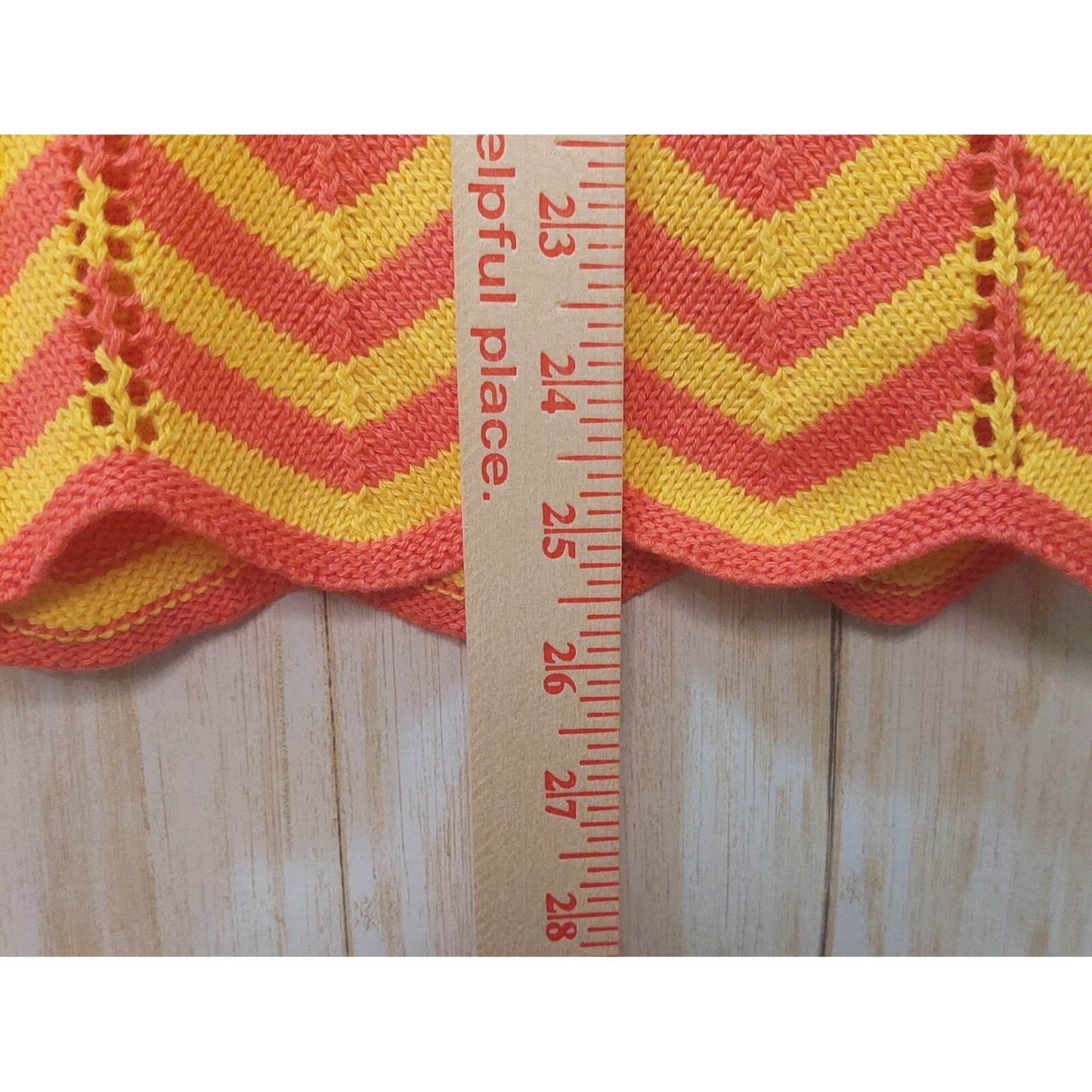 Trina Turk Zigzag Knit Tank Top - Coral Pink & Yellow Chevron Stripes Sleeveless