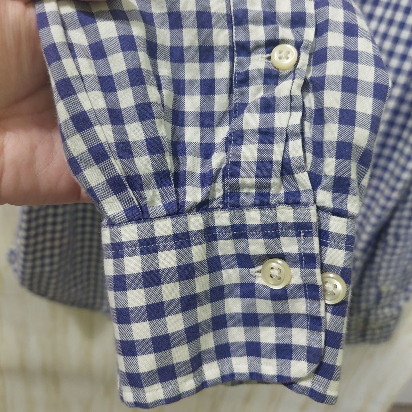 Polo Ralph Lauren Men's Purple Gingham Long-Sleeve Button-Up Shirt Medium