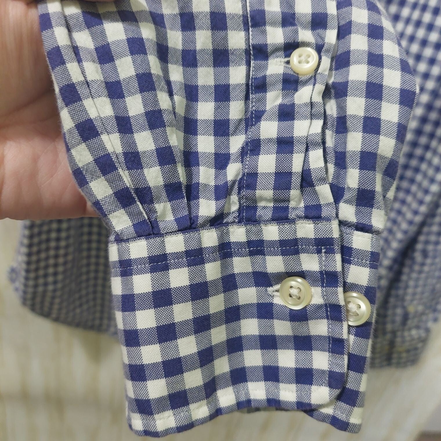 Polo Ralph Lauren Men's Purple Gingham Long-Sleeve Button-Up Shirt Medium