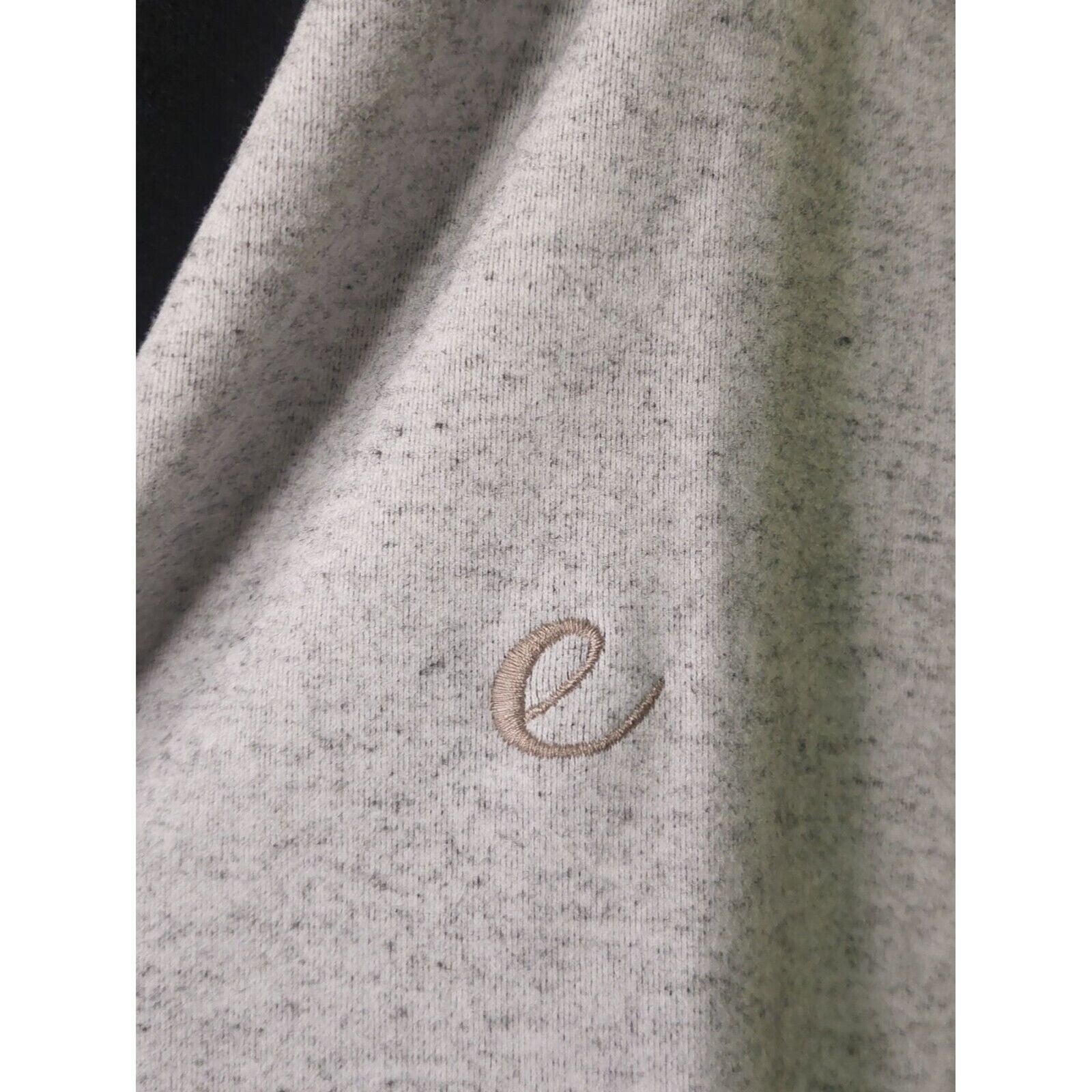 NWT Calme By Johhny Was Womens Pullover Mock Neck Sweatshirt Black/Gray Small