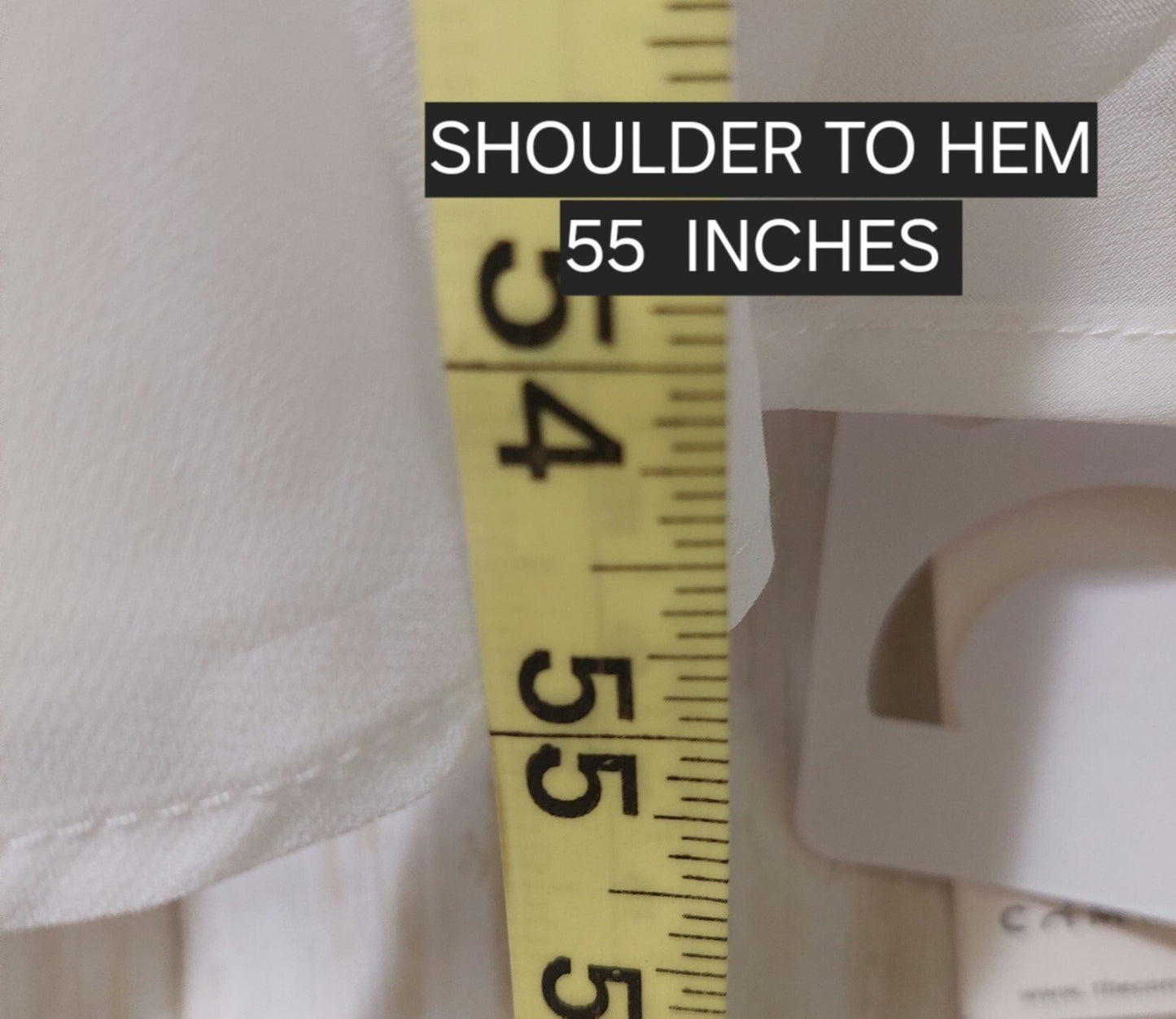 NWT Commense White Sleeveless Satin Maxi Dress W/ Sheer Skirt Size Medium