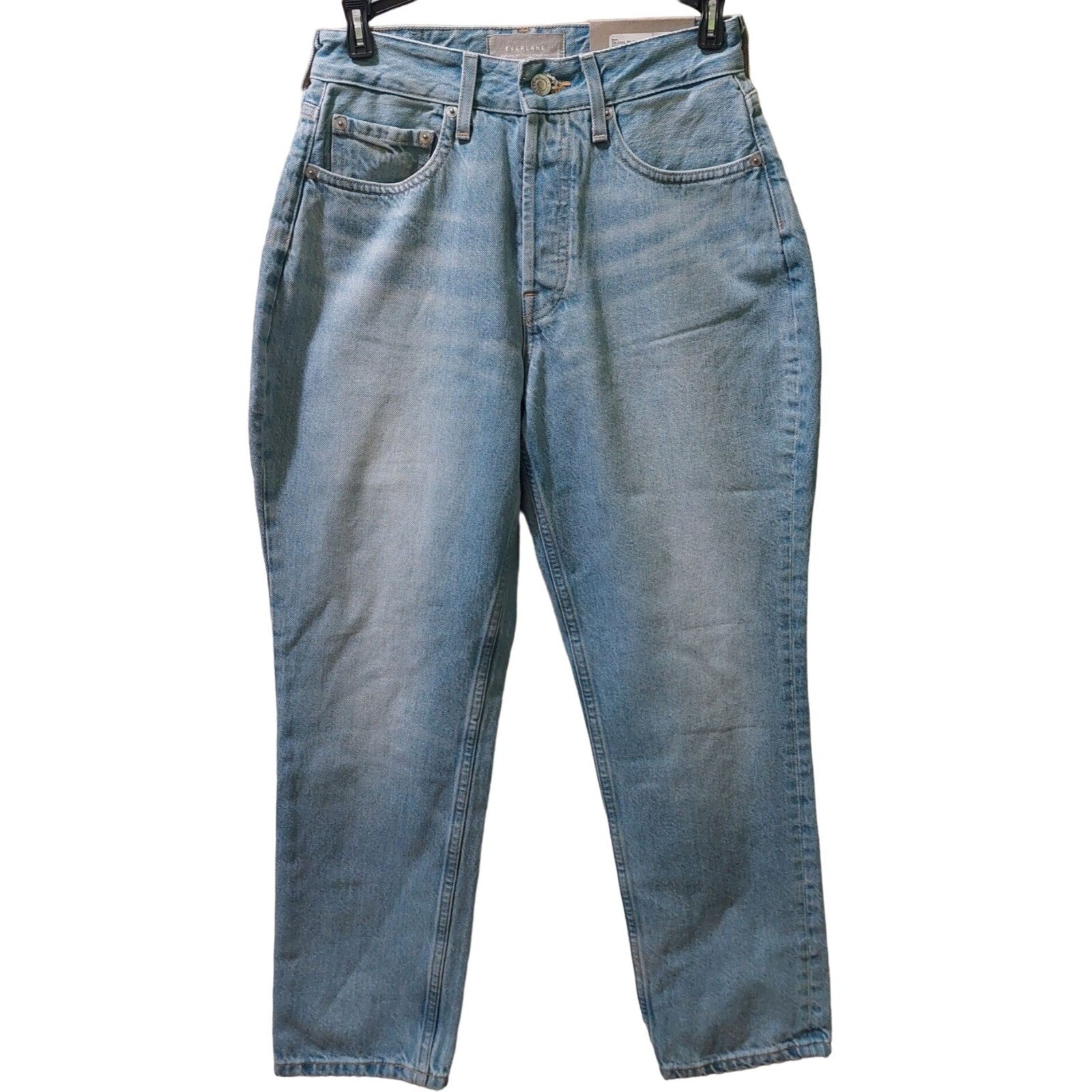 Everlane Women's Curvy 90s Cheeky Straight Jean Vintage Sunbleached Blue Size 26