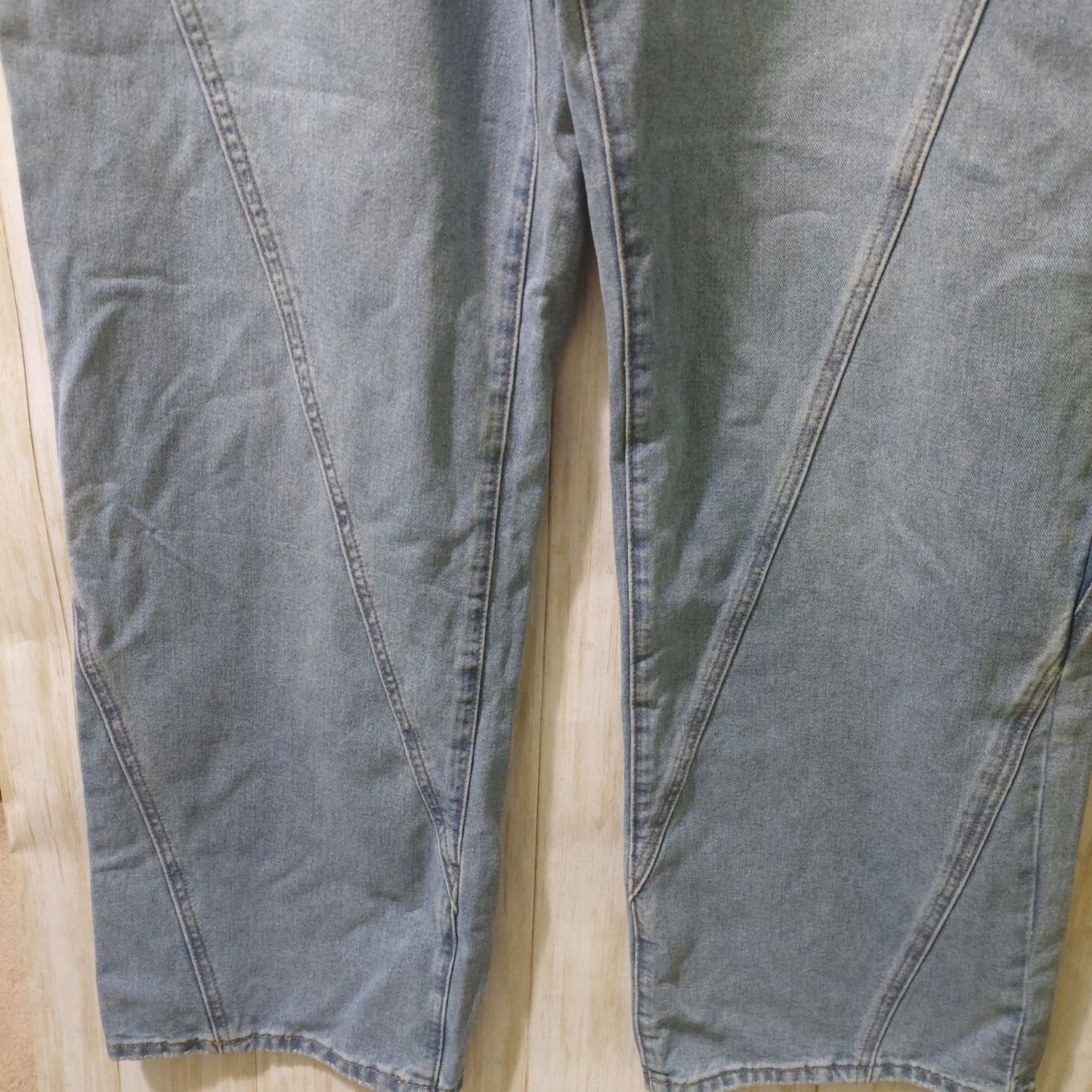 Commense Women's Vintage Denim High-Waisted Wide-Leg Jeans Size XL 33" Waist
