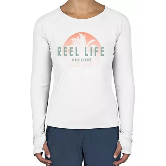 Reel Life Women's Jax Beach Long Sleeve UV Shirt XL W/ Thumbholes