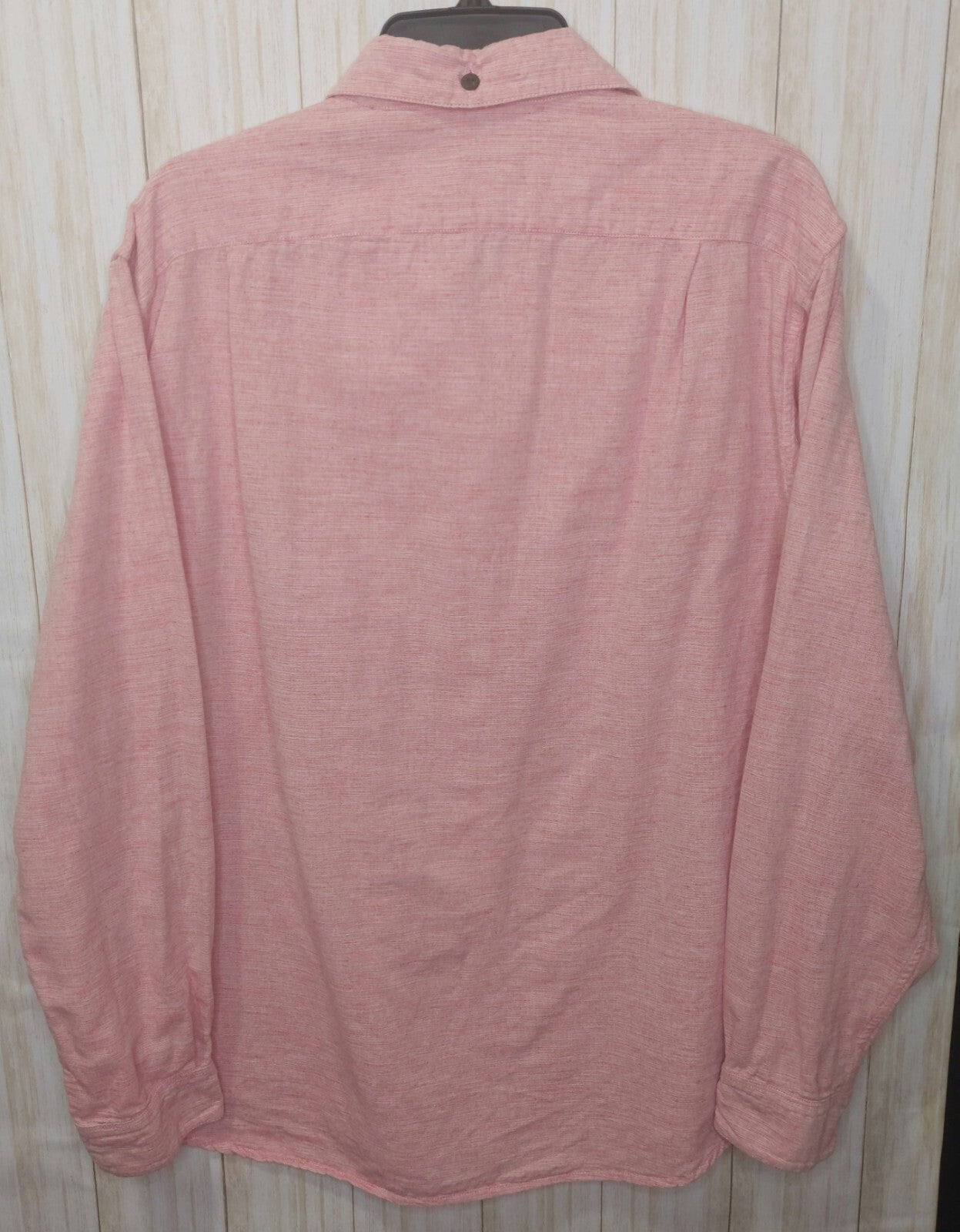 Kenny Flowers Men's Shirt Rose Blusher 100% Linen Long Sleeve Pink Size XXL 