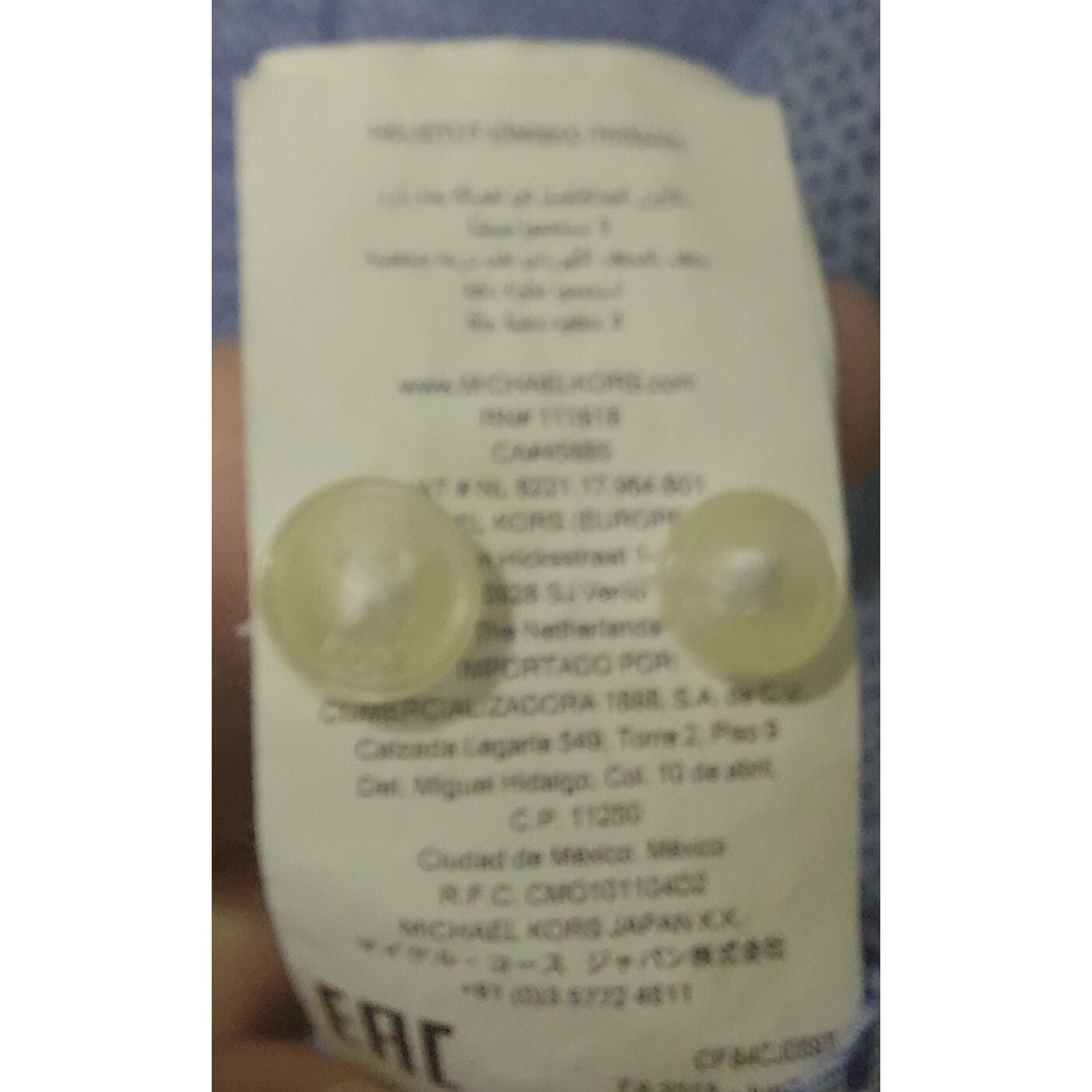 Michael Kors Men's Size XL Slim Fit Long Sleeve Button-Up Shirt Blue Pattern