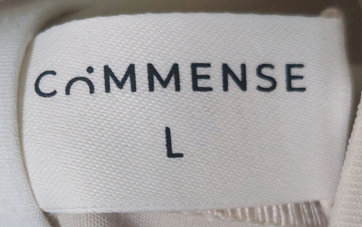 NWT Commense Womens High-Waisted Wide Leg Dress Pants W/Tie Beige Large