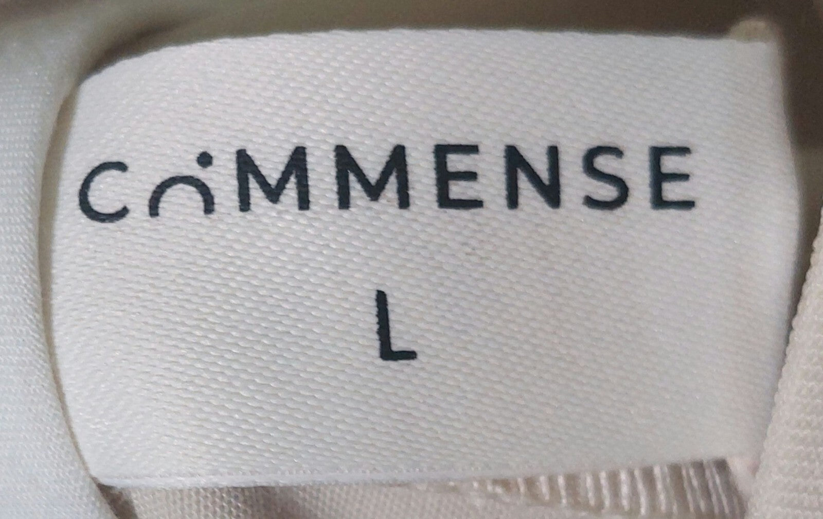 NWT Commense Womens High-Waisted Wide Leg Dress Pants W/Tie Beige Large