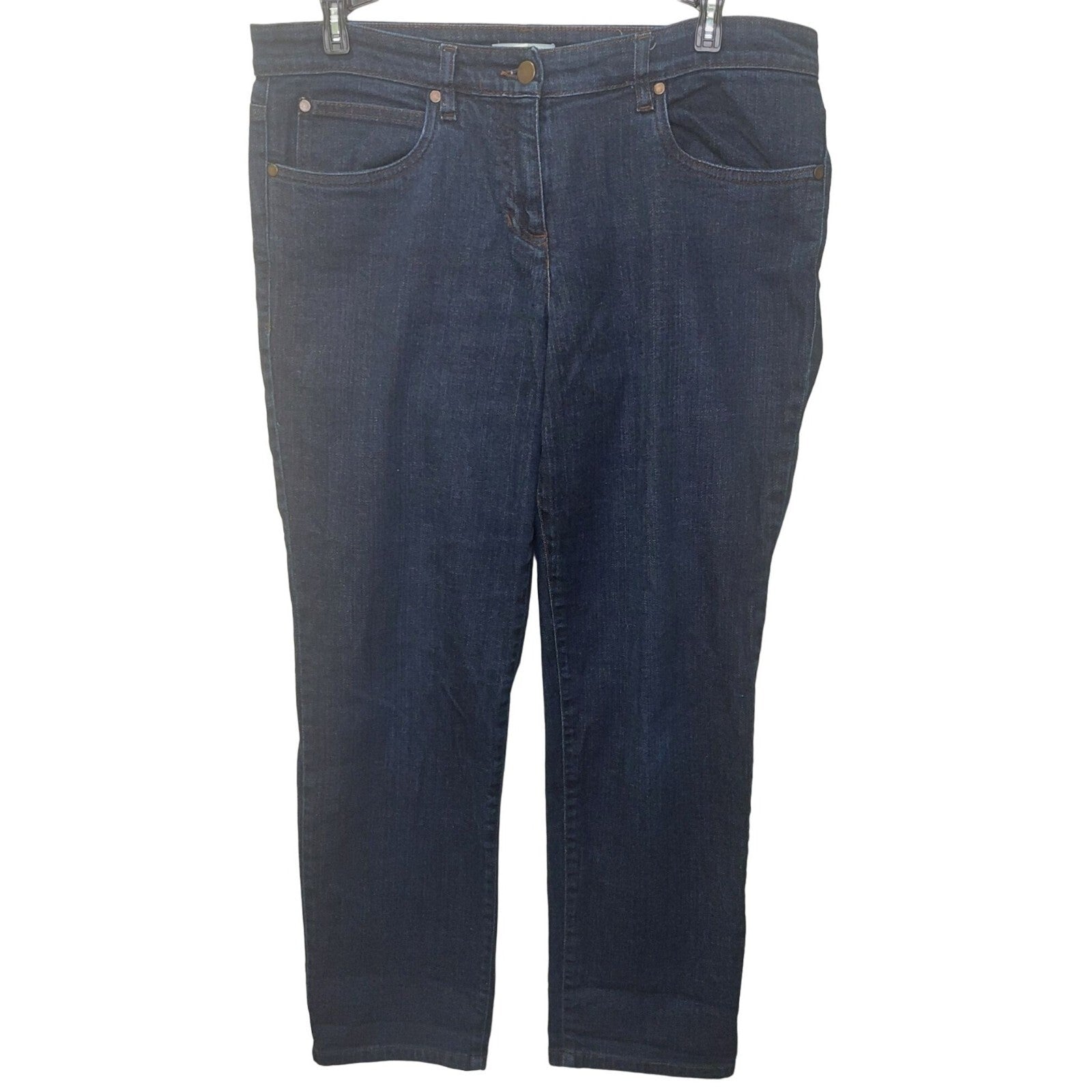 Eileen Fisher Women's Jeans Size 12 RN78121 CA34460 Dark Wash~Stretch