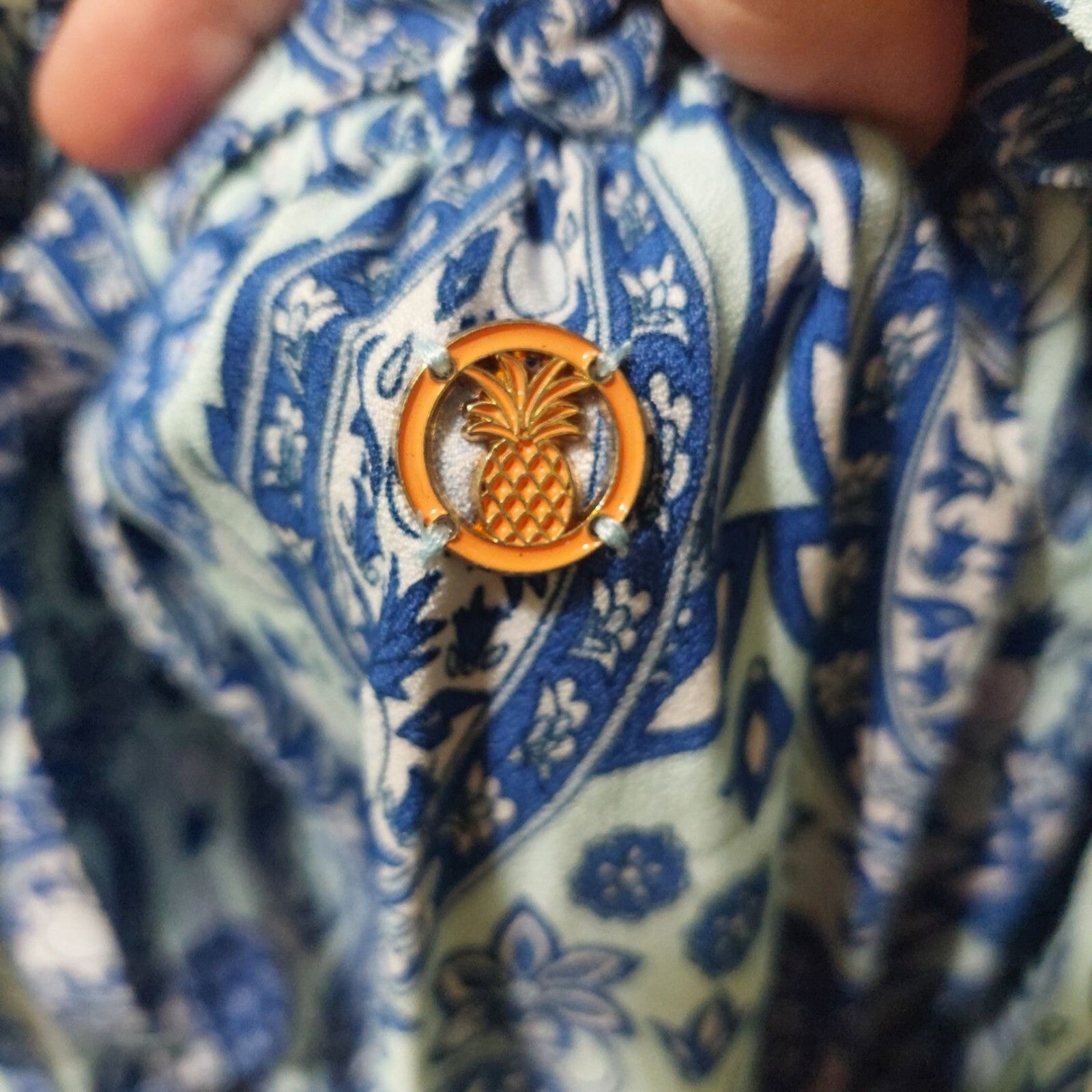 Simply Southern XL Blue Paisley Smocked Dress W/ Puffed Sleeves~Crisscross Back