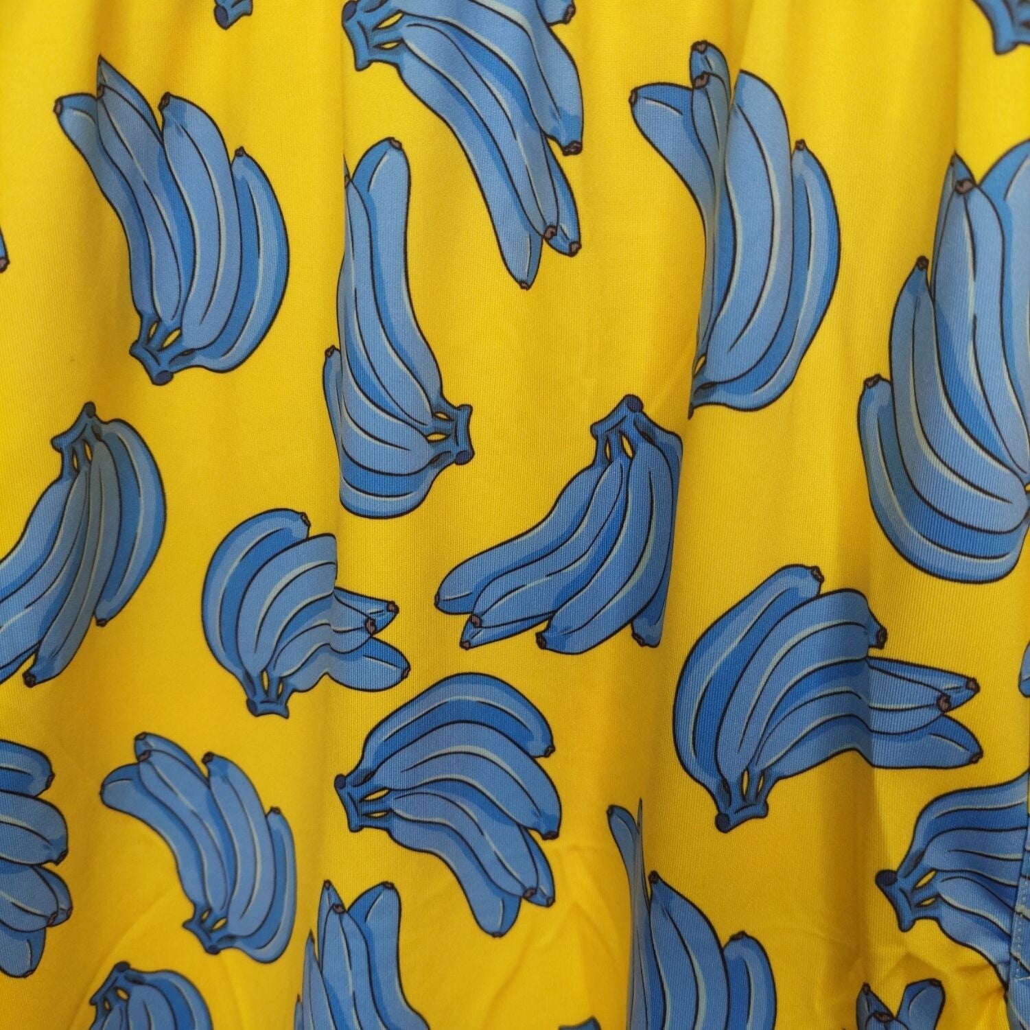 Nick Graham Men's Yellow W/Banana Print Boxers Size XL 40-42 Performance Stretch