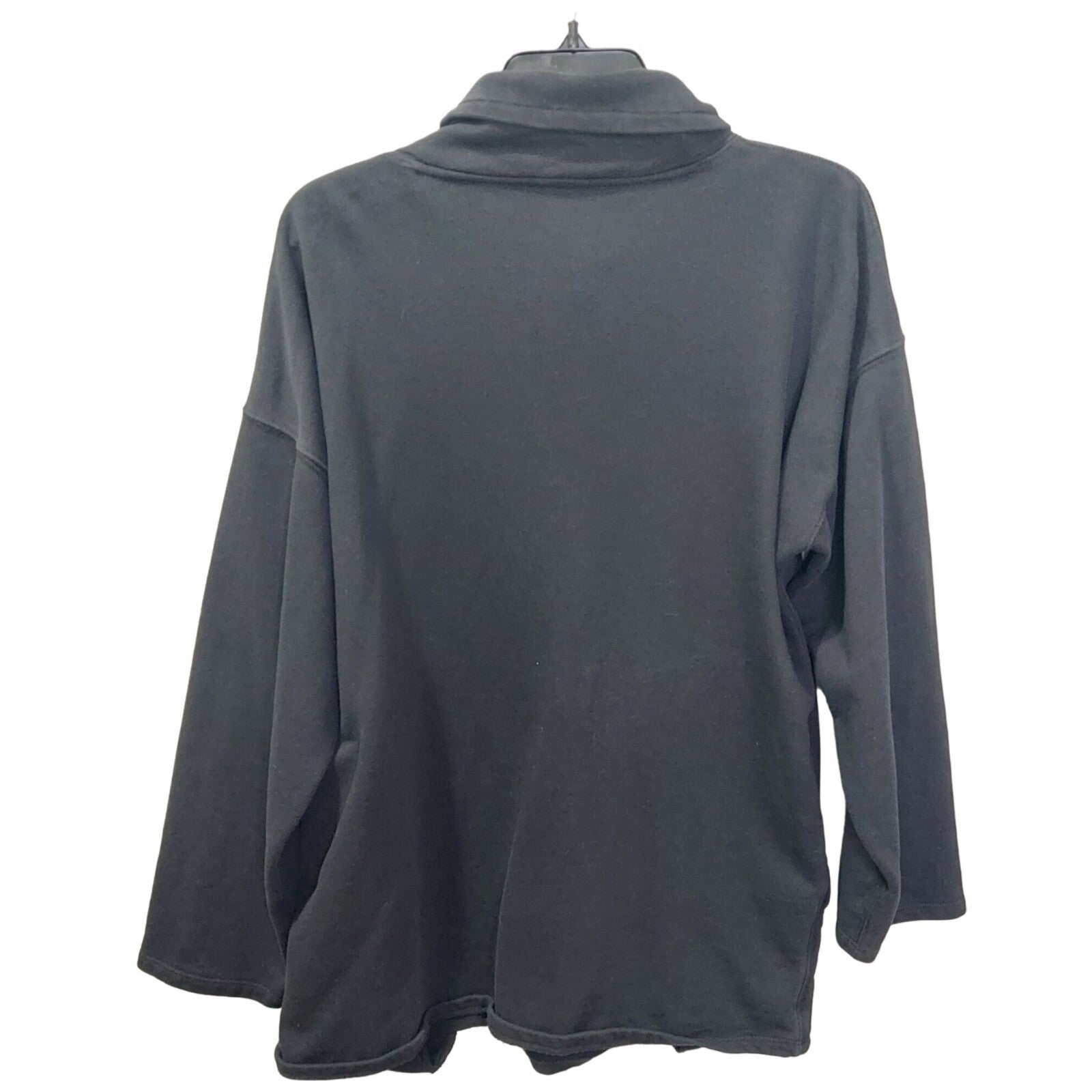 J.Crew Black Half-Zip Pullover Sweatshirt Mens Medium With Pockets