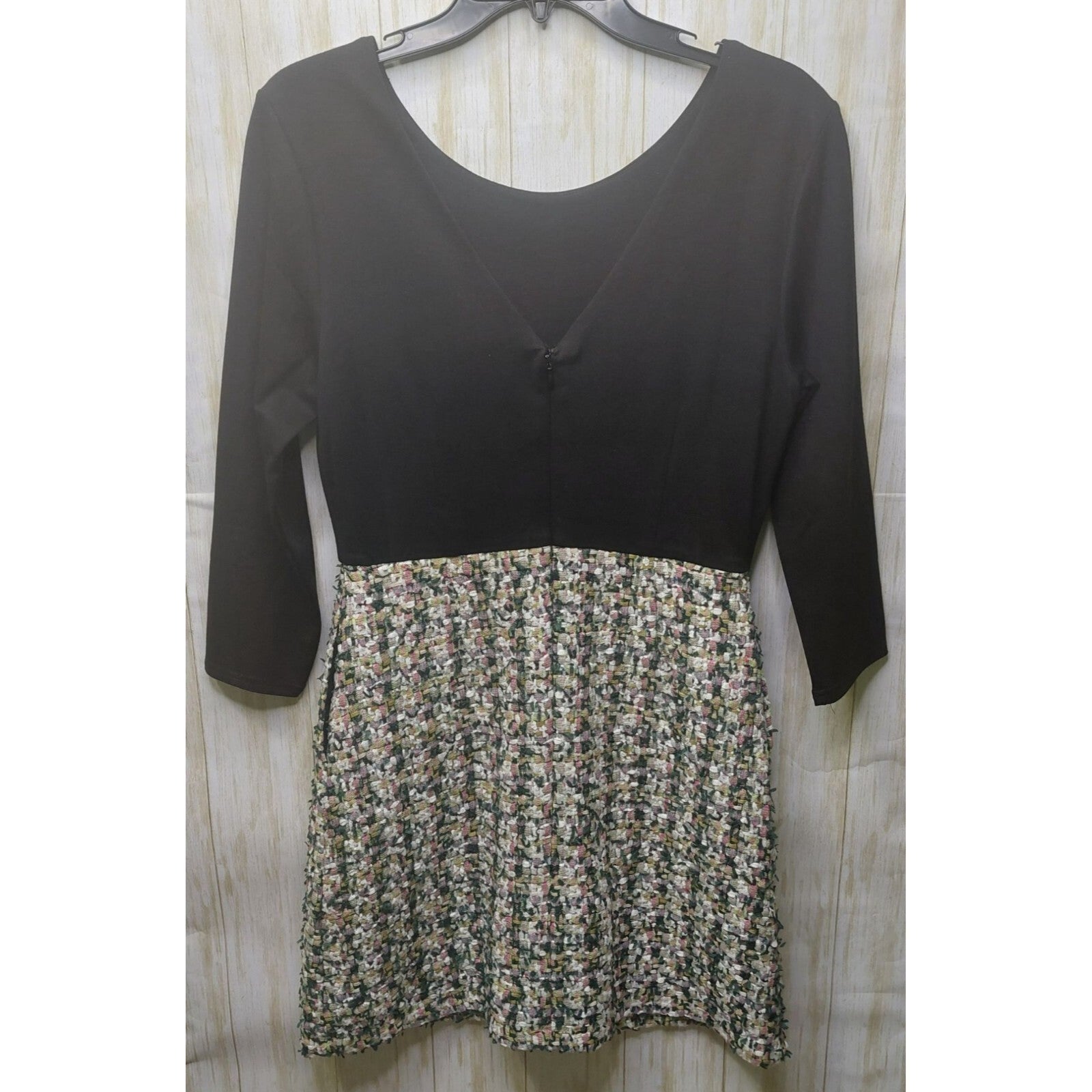 Hutch Anthropologie Women's Tweed Absolute Intrigue Dress 3/4 Sleeve Size 2