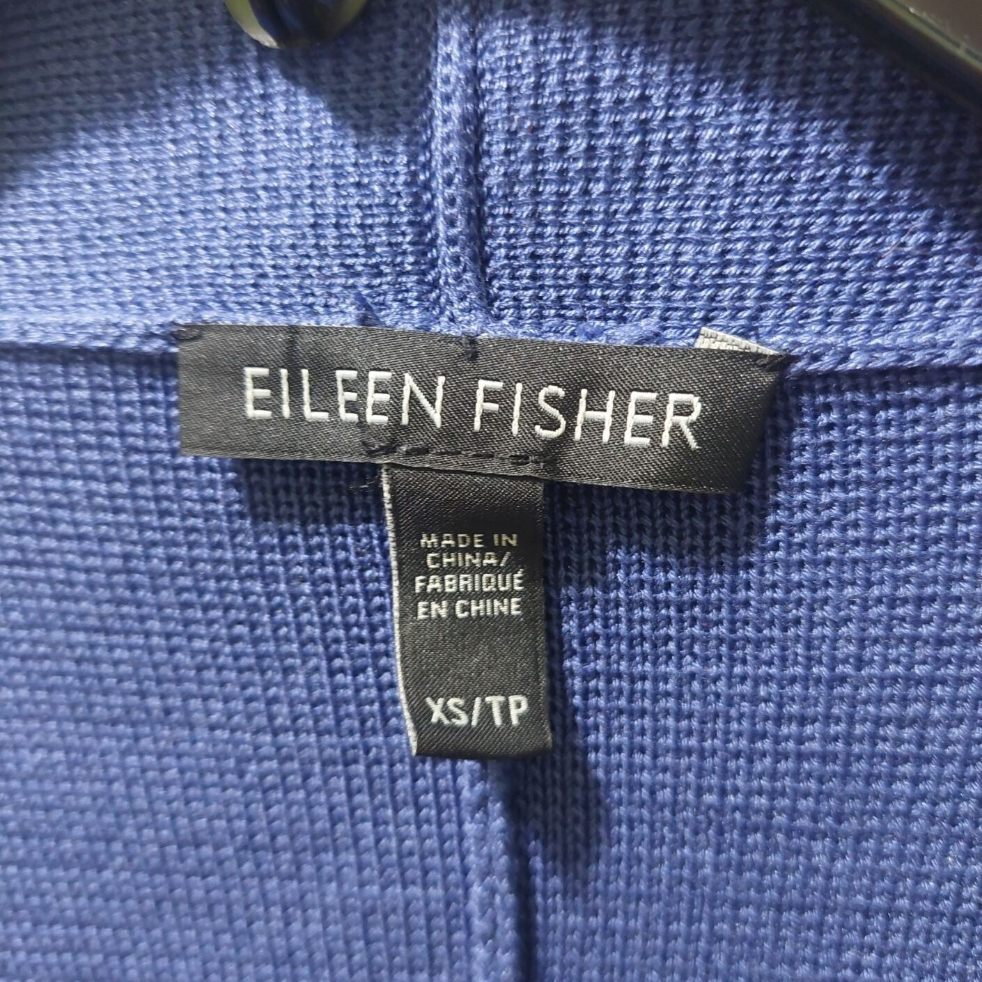 Eileen Fisher Womens Purple Open Front Cardigan XS - Silk & Organic Cotton Blend